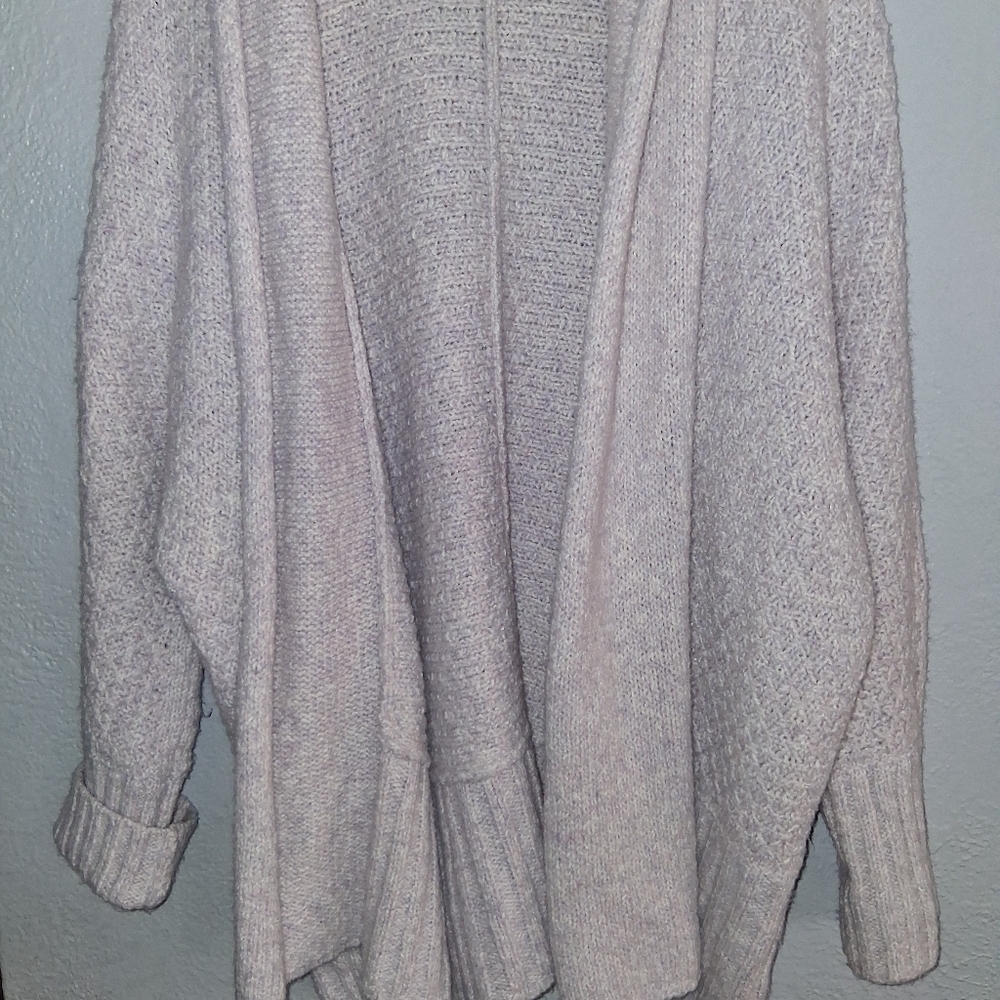 Angel Of The North  Purple Chauvet Cotton Cashmere Bland Cardigan Sweater M - Picture 3 of 7